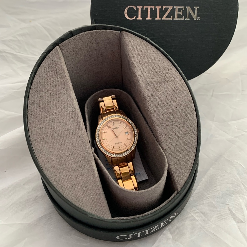 Rose gold Citizen watch